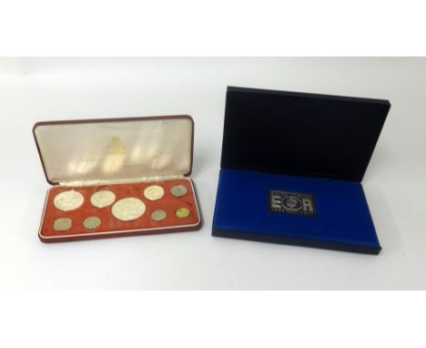 Franklin Mint, 1973 Commonwealth of the Bahama Islands proof set, nine coins in fitted case, set in silver and copper nickel 