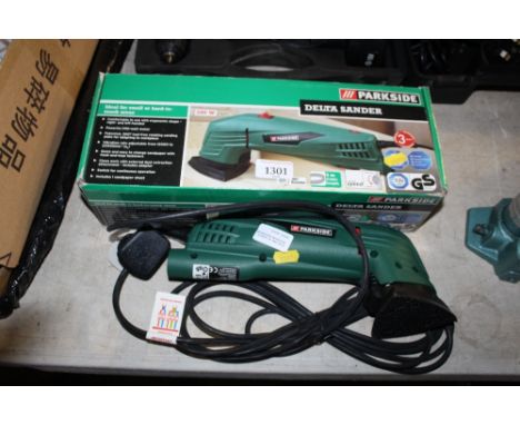 A Parkside Delta sander with original box