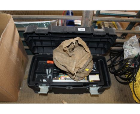 A tool box and contents of various tools 
