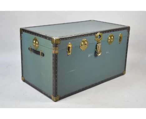 A Vintage Travelling Trunk, 90cms Wide