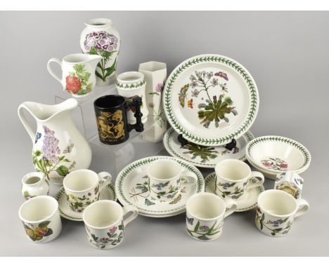 A Collection of Portmeirion to Comprise Botanic Garden to Include Plates, Jugs, Vases, Coffee Cans, Saucers etc (Various Cond