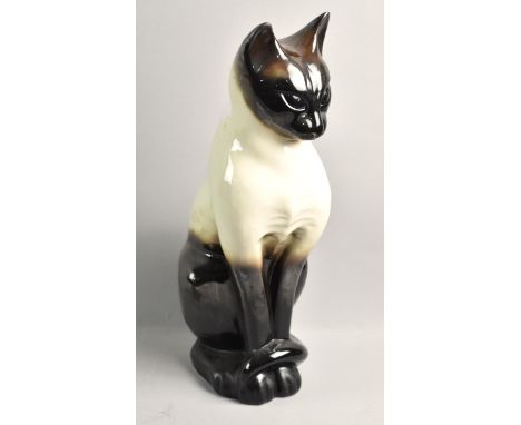 A Coopercraft Ceramic Glazed Cat, 38cm High