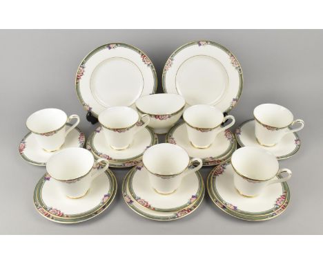 A Royal Doulton Orchard Hill Tea Set to Comprise Seven Cups, Saucers, Five Side Plates, Two Small Plates and a Sugar Bowl