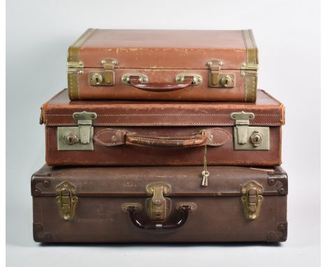 Three Vintage Leather Cases
