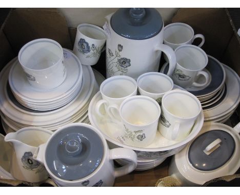Wedgwood 'Susie Cooper' design 'Glenmist' pattern part coffee and dinner service comprising coffee pot, water jug, cups and p