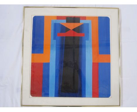 Set of six abstract colour prints, unsigned and unlabelled, 48 x 50.5cm (6)Condition ReportSome mild damp damage