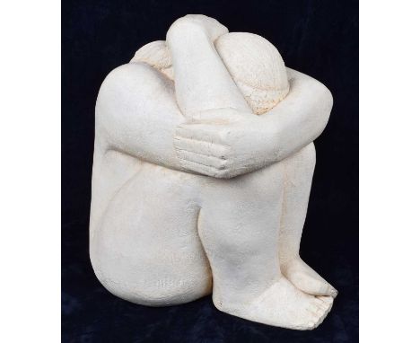Jean Fenton (20th/21st century) Seated female figure, monogrammed, ceramic sculpture.height 37cm (14.5in)Footnote:Artists’ Re