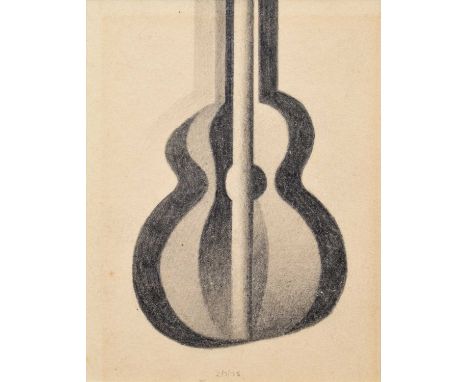 Trevor Grimshaw (British 1947-2001) "Guitar I", dated 2/7/75, signed on verso, graphite.9.5cm x 7.5cm (3.75in x 3in)Footnote: