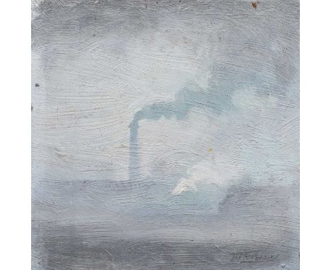 Trevor Grimshaw (British 1947-2001) Chimney, signed, unframed, oil on board.14cm x 14cm (5.5in x 5.5in)Footnote:Artists’ Resa