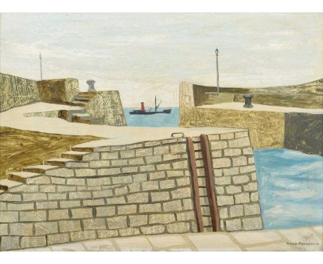 Gerald Parkinson (British 1926-) "China Clay Boat", signed and dated '59, oil on board.44.5cm x 59cm (17.5in x 23.25in)Footno