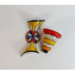 Lorna Bailey Fanfair (limited) & Mexicana pattern wall pockets, height of tallest 22cm (2)