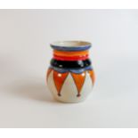 Lorna Bailey large Circus pattern vase, Old Ellgreave backstamp, height 17.5cm
