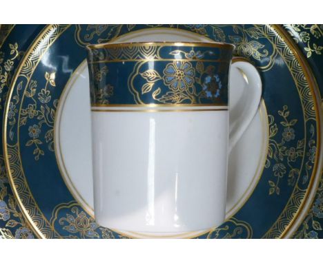A collection of Royal Doulton Carlyle pattern coffee &amp; dinner ware including - coffee pot, coffee cans &amp; saucers, two