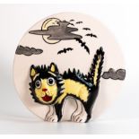 Lorna Bailey prototype colourway Thunder Flash Cat plaque (went into production as a limited edition