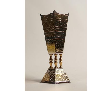 De Lamerie Fine Silverware plated large incense burner goblet with gilt decoration in presentation bag, specially made high e