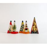 Lorna Bailey Marsh Land Cottage, Pagoda Garden & Futura pattern sugar sifters, Old Ellgreave