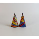Lorna Bailey Helter-Skelter pattern sugar sifters, limited edition, Old Ellgreave backstamp,