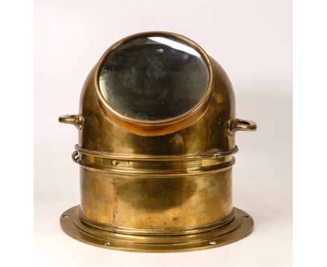 Antique brass Husun Binnacle Boat compass, marked Speed Boat to rim of compass, diameter of compass 15cm 