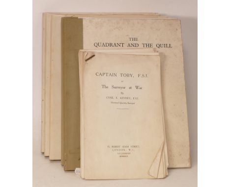 KENNEY, Cyril Ernest. Four examples of The Quadrant And The Quill. Three published London 1947 cloth and board binding and on