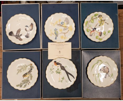 Royal Worcester The Birds of Dorothy Doughty dessert bowls to include -  Paradise Wydah, Blue Winged Savi's, Redstarts &amp; 