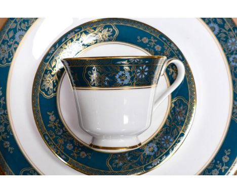 A large collection of Royal Doulton Carlyle tea and dinner ware to include 10 tea cups, 16 saucers, 6 Espresso cups, 5 Espres