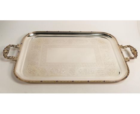 De Lamerie Fine large silverware plated serving tray in presentation bag, specially made high end quality item, new, length w