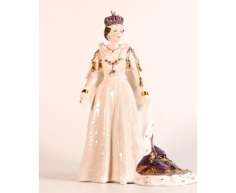 Royal Worcester Queen Elizabeth II figure for Compton &amp; Woodhouse. Limited edition 1837/4500 