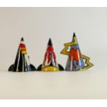 Lorna Bailey Dingle Porthill, Beach & Stoke on Trent pattern sugar sifters, Old Ellgreave backstamp,