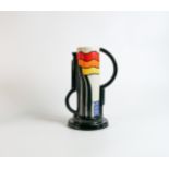 Lorna Bailey large Stoke on Trent pattern tall thin jug, Old Ellgreave backstamp, height 23.5cm