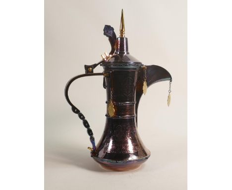 De Lamerie Fine Silverware plated large Arabic Finjan coffee pot with Samarkand decoration, specially made high end quality i