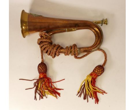 Early 20th century Australian University of Perth copper and brass Bugle 
