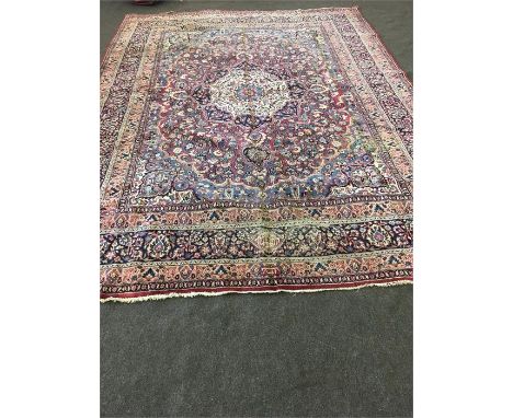 Antique North East Khorasan Carpet Age Related Wear 11ft 8" 8ft 6" Condition; low pile with bits of wear areas fringe losses 