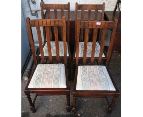 20th century mahogany gate leg dining table and four chairs (5) Condition Report: Available upon request