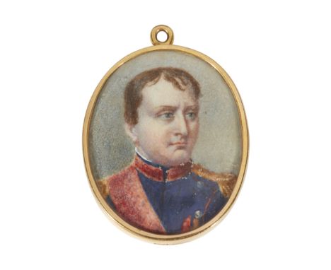 After Robert Lefèvre,   French 1755-1830- Portrait of Napoleon Bonaparte, shoulder-length, in the uniform of a Chasseur Colon