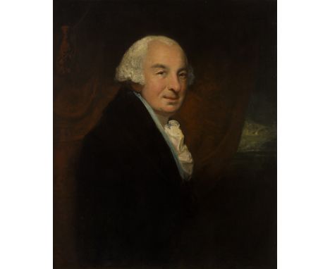 Attributed to Samuel Drummond,  British 1765-1844- Portrait of a gentleman, by repute Alexander Aubert FRS FSA, seated half-l
