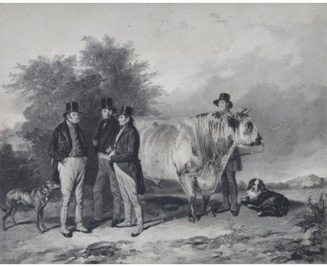 William Henry Simmons,  British 1811-1882- A Scene at Wiseton, after Richard Ansdell RA; mixed method engraving on paper, 53.