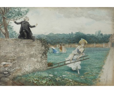 AMENDMENT: Please note that this lot is an etching and aquatint printed in colours, not pencil and watercolour as previously 
