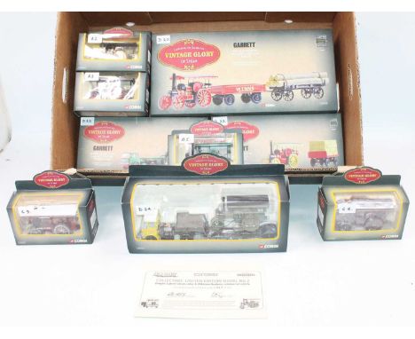 Corgi Toys Vintage Glory of Steam 1/50th scale group of 11 Garrett models to include 4CD Road Tractor, Trailer and Log Load i