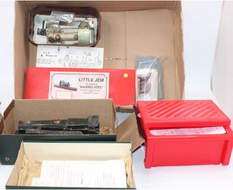 Large box of kits and parts of 0 gauge kits that cannot be guaranteed to be complete. Sold as seen. Little Jem I&amp;K Mannin