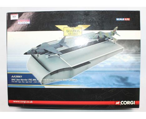 Corgi Aviation Archive AA39901 1/72nd scale limited edition model of a HMS Hermes Diorama, as issued in the original polystyr