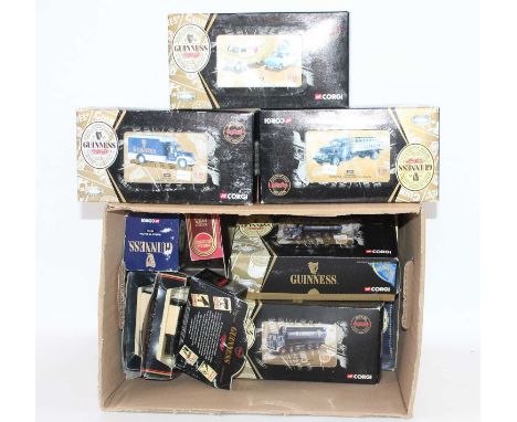 Box containing a collection of Guinness related diecast models, by Corgi, MOY, Lledo and others, examples to include 08008 Be
