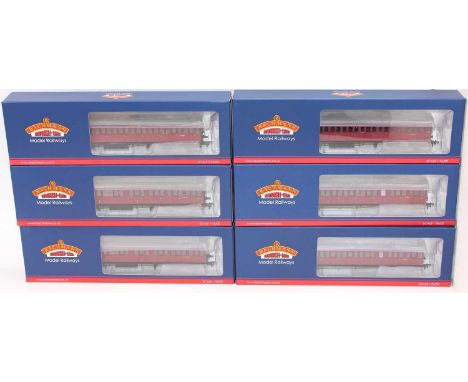 Bachmann Branchlines BR crimson coaches: two each 39-602; 39-612 &amp; 39-622 all SE&amp;CR 60’ Birdcage – br/3rd lavatory, c