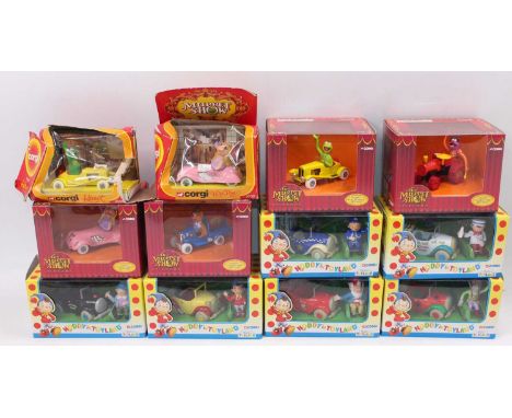 12 various boxed Corgi TV related diecast group, examples include Noddy in Toyland, Muppet Show and others