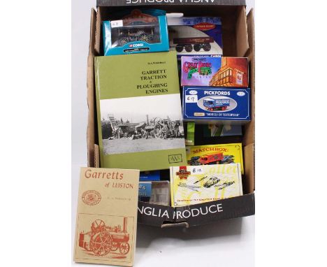 1 tray containing a collection of various Corgi and Matchbox steam related models to include, Corgi Vintage Glory Garrett Sho