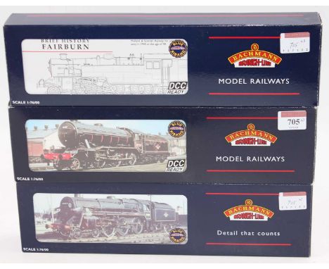 Three Bachmann Branchline locos; 32-275 K3 2-6-0 loco &amp; tender LNER black 2934; 32-503 Standard class 5MT 4-6-0 73030 BR 
