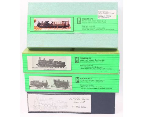 LNWR locomotive kits - London Road Models 17" Coal Engine, Premier Kits 'Cornwall' loco and coach Coupé, DX goods 0-6-0, and 