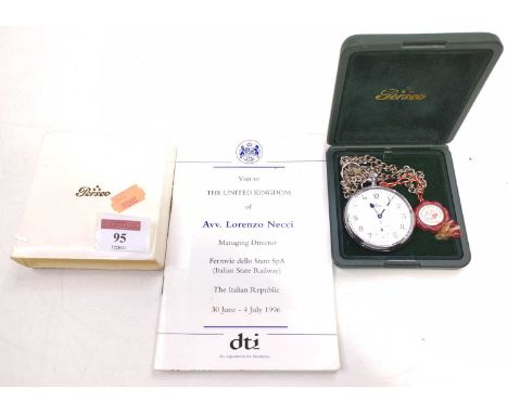 Italian States Railway Perseo pocket watch, gifted by the Italian Republic to Department of Trade Managing Director Avv. Lore