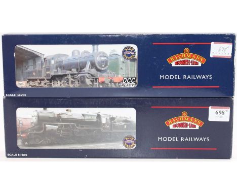 Two Bachmann Branchline 2-6-0 locos &amp; tenders: 32-179 Crab 42942 BR lined black early emblem, weathered; with 32-825 Ivat