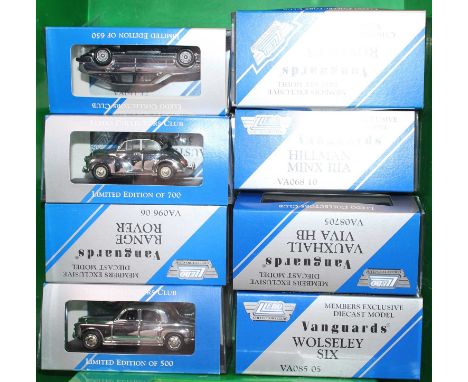 14 boxed Vanguards 1/43rd scale Chrome Limited Edition diecasts, all in original packaging, to include MG ZT, Jaguar E Type, 