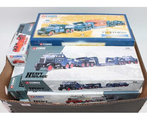 Corgi Classics and Heavy Haulage 1/50th scale road transport group, 7 examples, all as issued, reference numbers include 5520